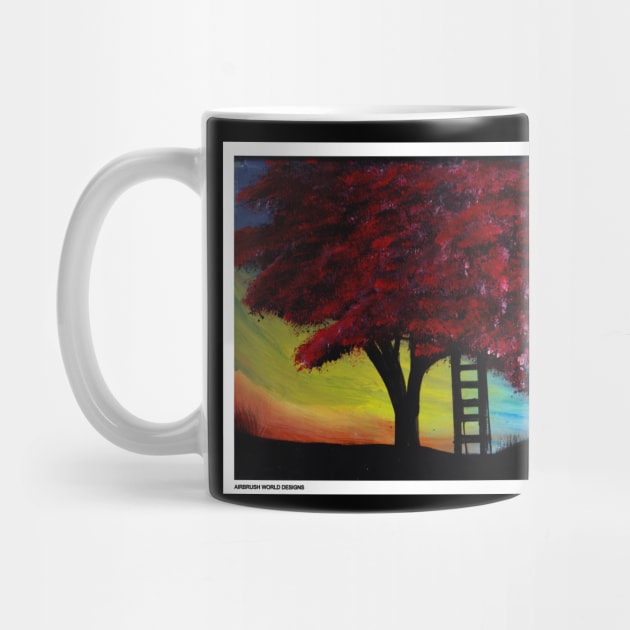 Tree On A Hill Nature Landscape Novelty Gift by Airbrush World